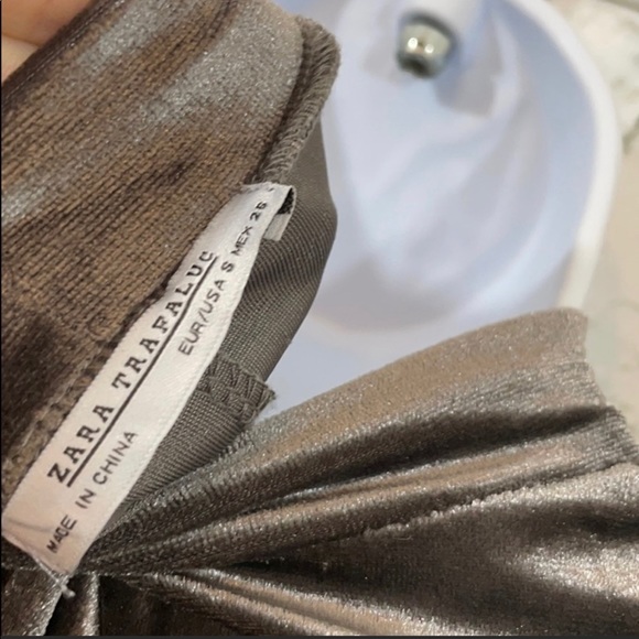 Zara velvet gray midi dress - Picture 3 of 3